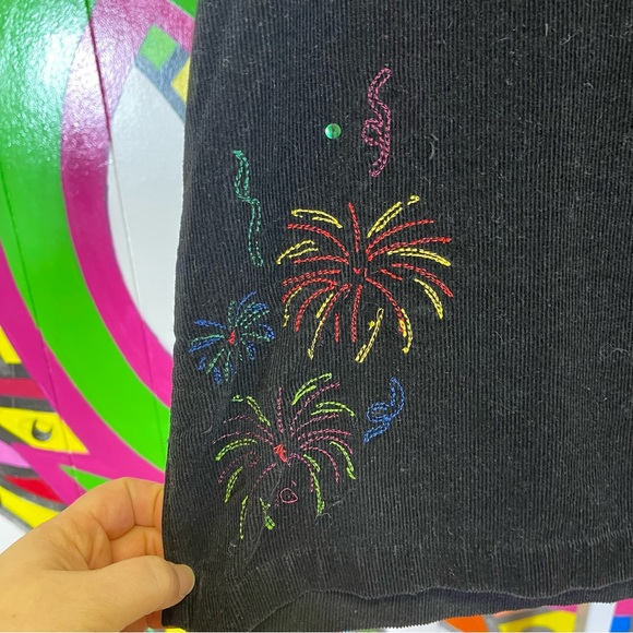 Christopher & Banks, Corduroy Fireworks Embroidered Jacket. Size 1X. - Picture 8 of 9